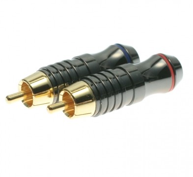 PHX Fiches RCA, Coque Nickel Zing, Plaqué Or - 9.2 mm